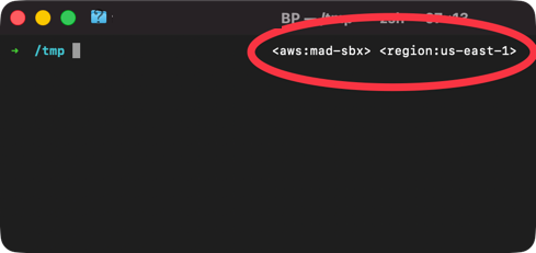Visual indicator of current AWS profile on the terminal